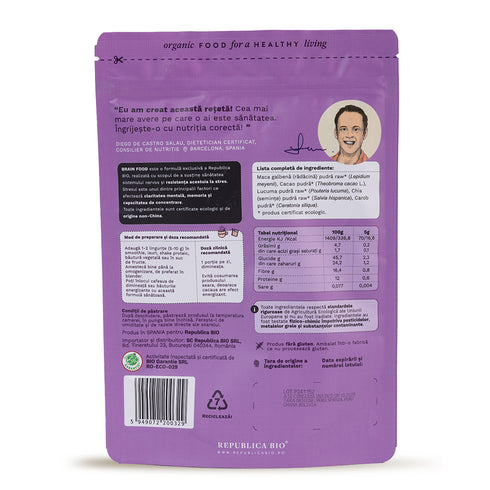 Brain Food, pulbere functionala ecologica Republica BIO, 200 g